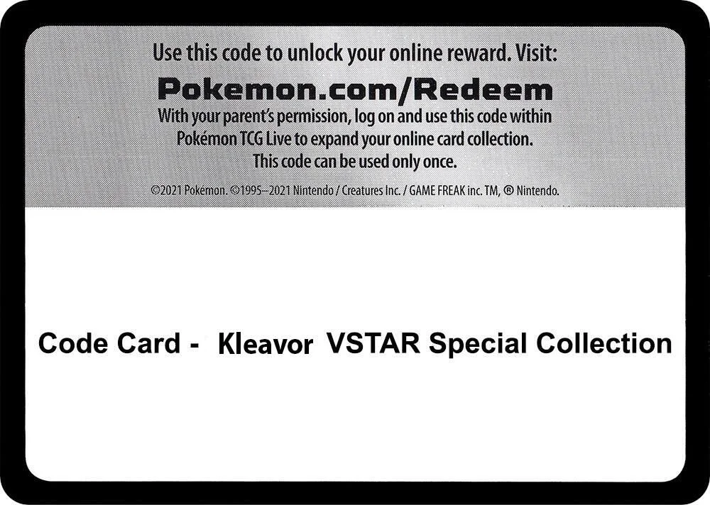 Code Card - Kleavor VSTAR Special Collection