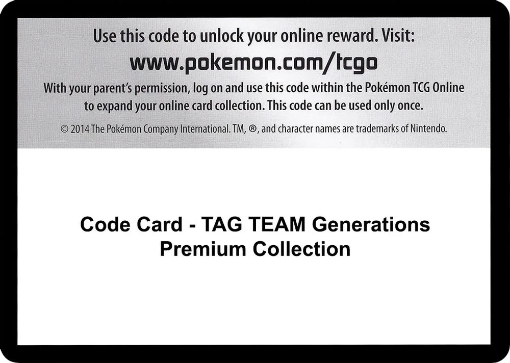 Code Card - TAG TEAM Generations Premium Collection