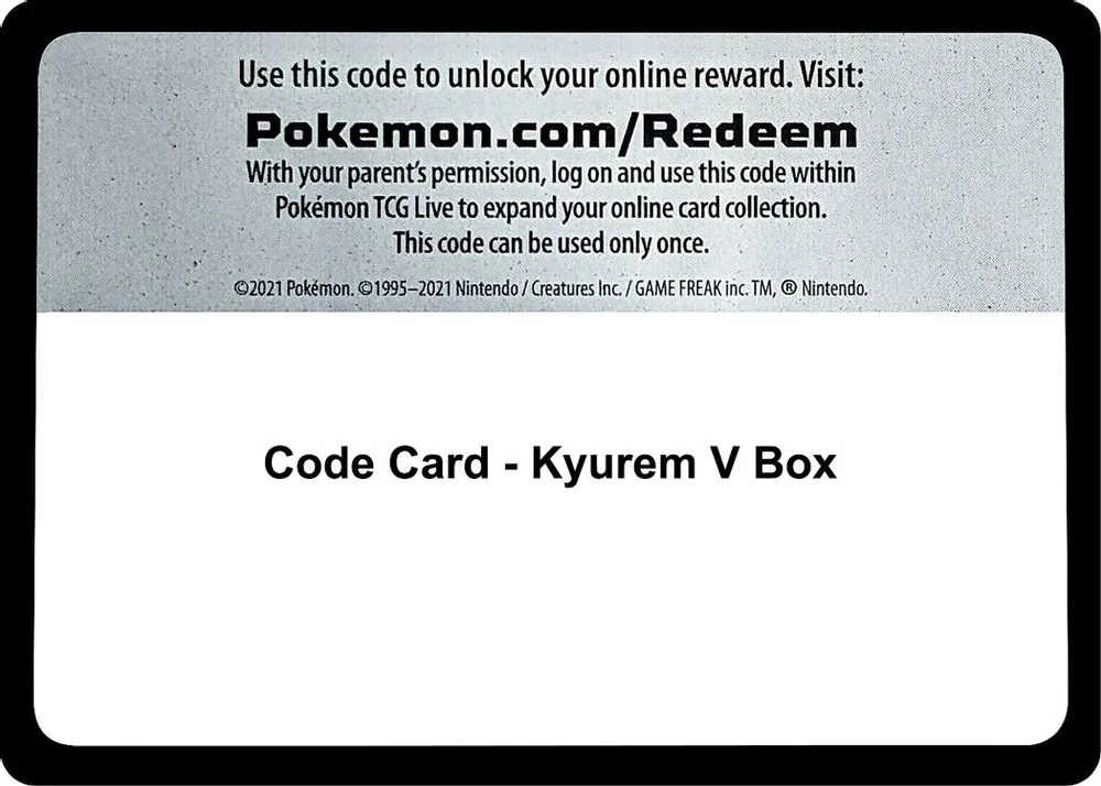 Code Card - Kyurem V Box