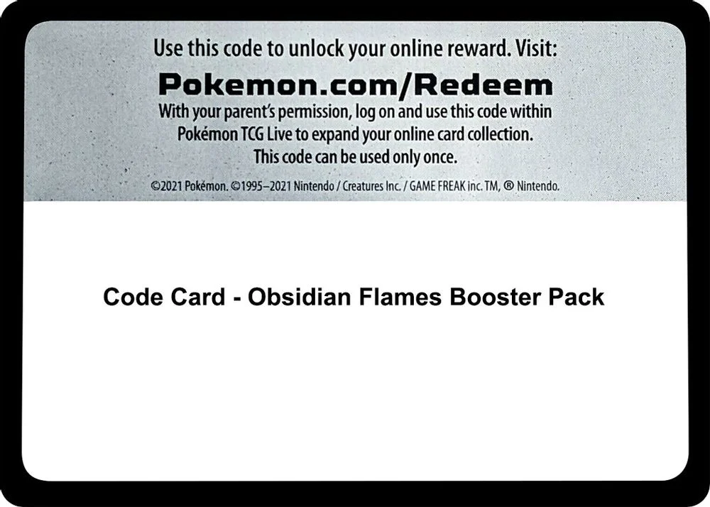Code Card - Obsidian Flames Booster Pack