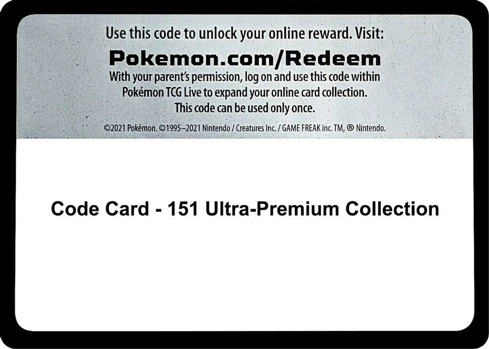 Code Card - 151 Ultra-Premium Collection