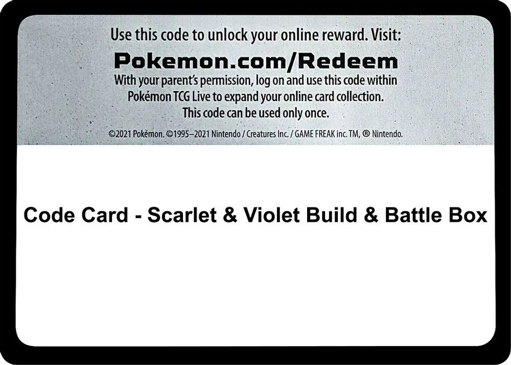 Code Card - Scarlet & Violet Build & Battle Box
