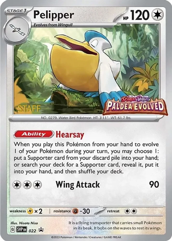 Pelipper - 022 (Prerelease) [Staff]