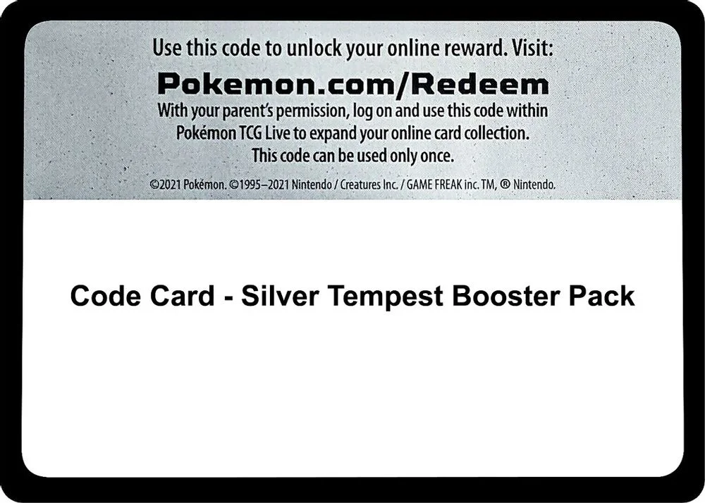 Code Card - Silver Tempest Booster Pack
