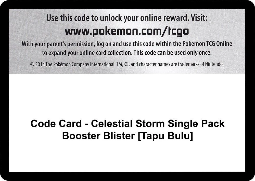 Code Card - Celestial Storm Single Pack Booster Blister [Tapu Bulu]