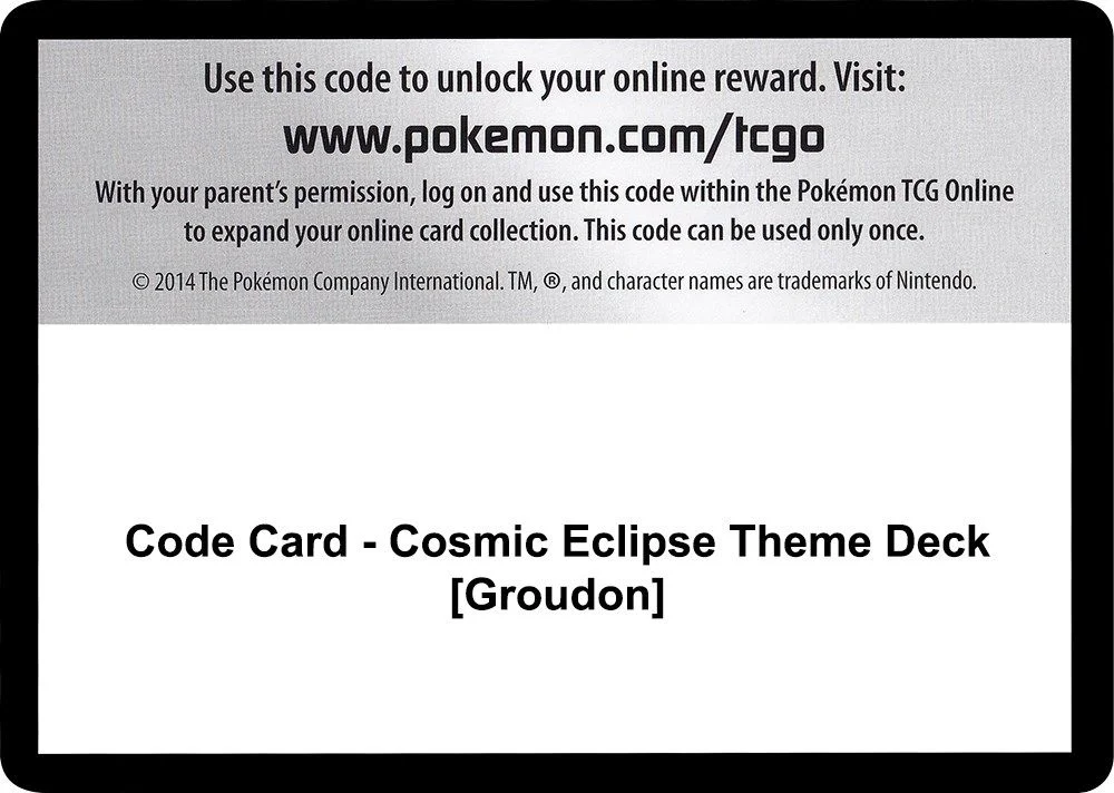 Code Card - Cosmic Eclipse Theme Deck [Groudon]