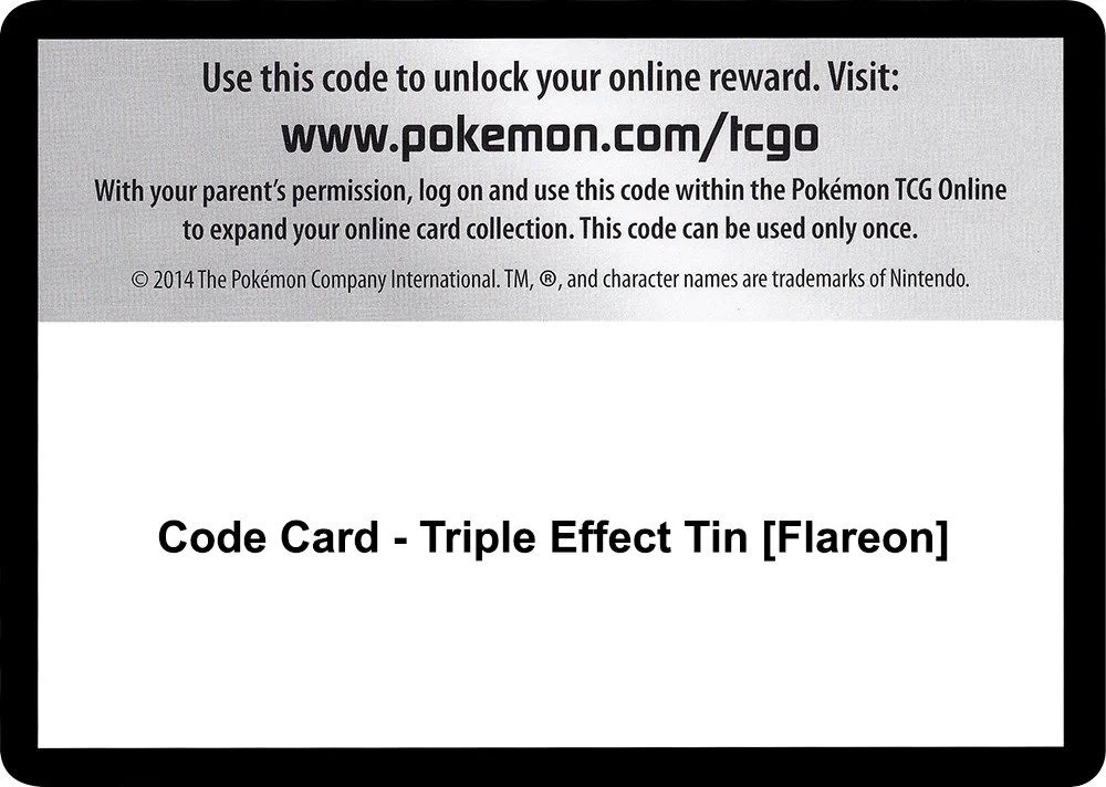 Code Card - Triple Effect Tin [Flareon]