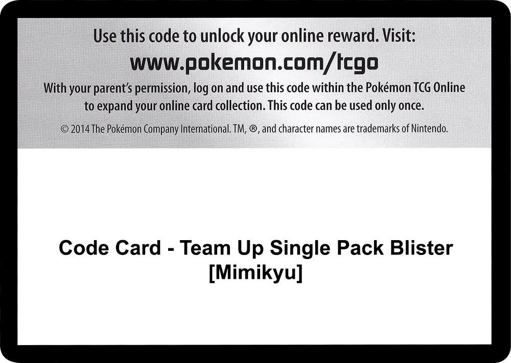 Code Card - Team Up Single Pack Blister [Mimikyu]