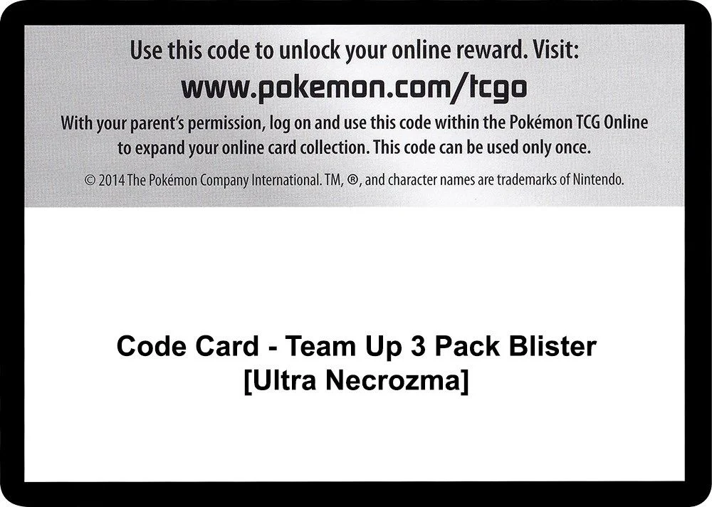 Code Card - Team Up 3 Pack Blister [Ultra Necrozma]