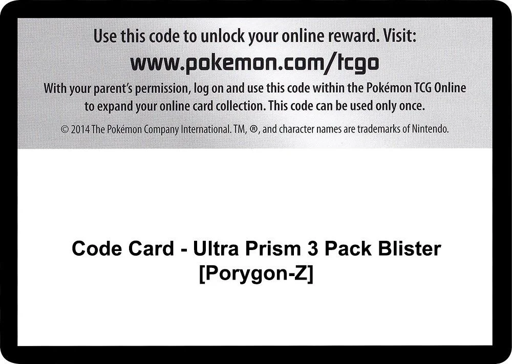 Code Card - Ultra Prism 3 Pack Blister [Porygon-Z]