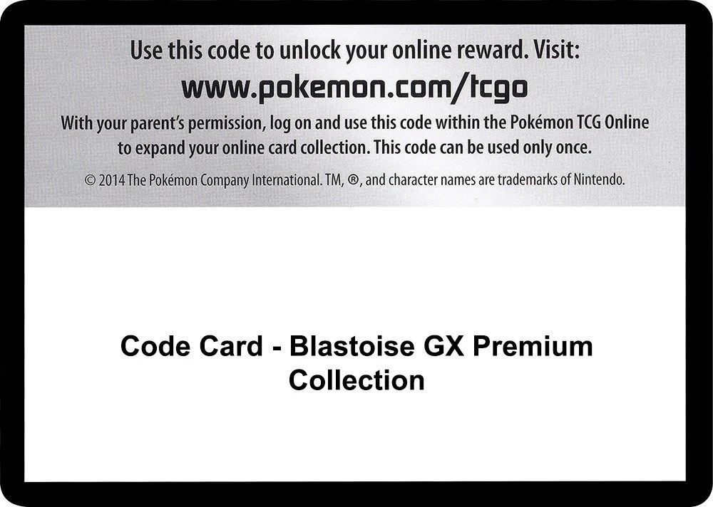 Code Card - Blastoise GX Premium Collection