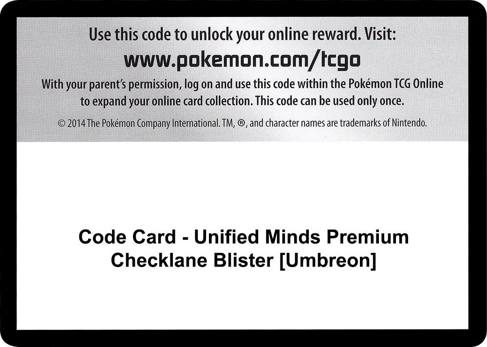 Code Card - Unified Minds Premium Checklane Blister [Umbreon]