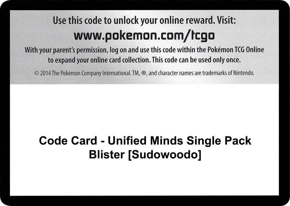 Code Card - Unified Minds Single Pack Blister [Sudowoodo]