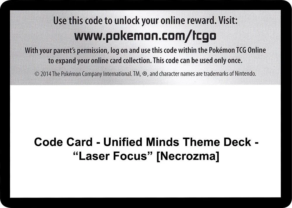 Code Card - Unified Minds Theme Deck - "Laser Focus" [Necrozma]