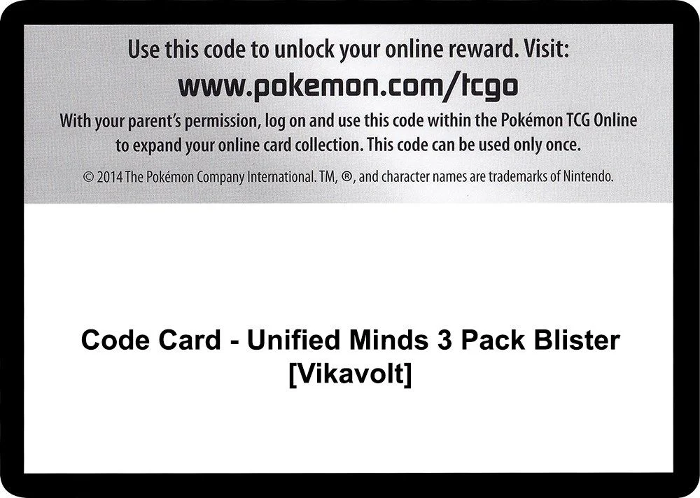 Code Card - Unified Minds 3 Pack Blister [Vikavolt]