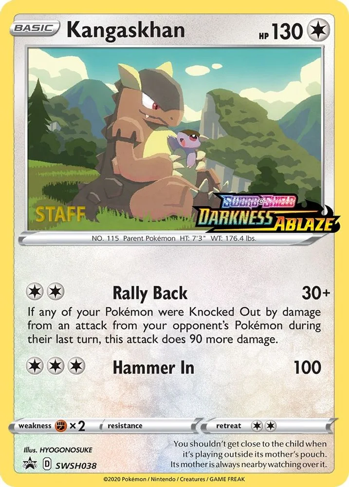 Kangaskhan - SWSH038 (Prerelease) [Staff]