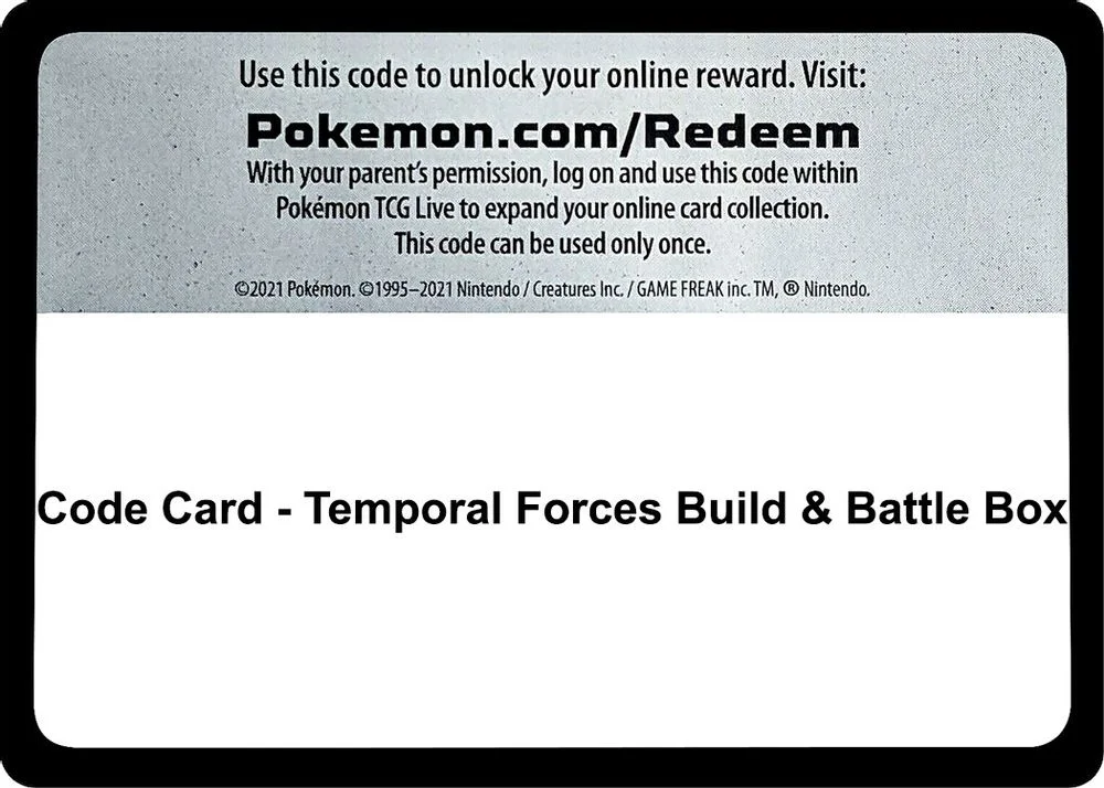Code Card - Temporal Forces Build & Battle Box