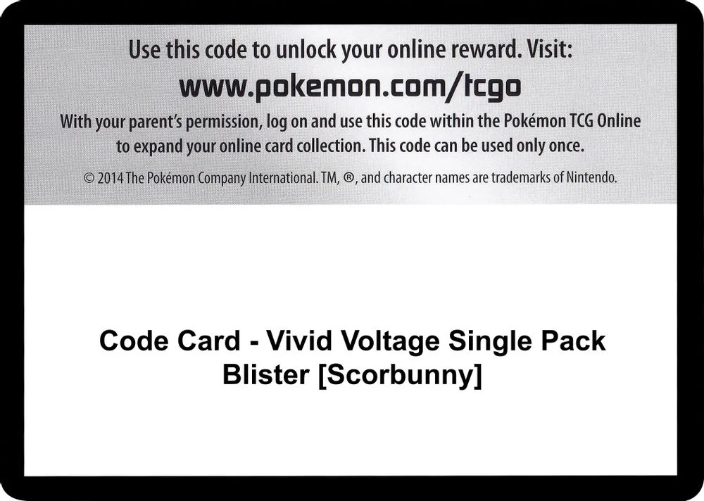 Code Card - Vivid Voltage Single Pack Blister [Scorbunny]