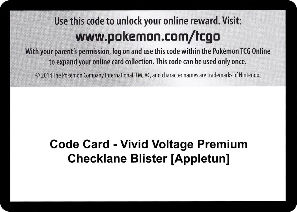 Code Card - Vivid Voltage Premium Checklane Blister [Appletun]