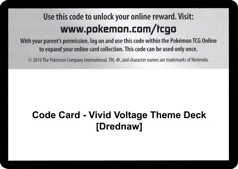 Code Card - Vivid Voltage Theme Deck [Drednaw]