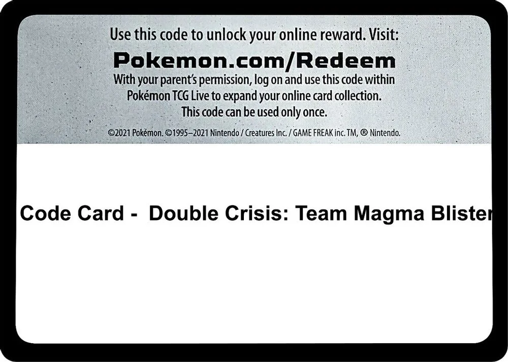 Code Card - Double Crisis: Team Magma Blister