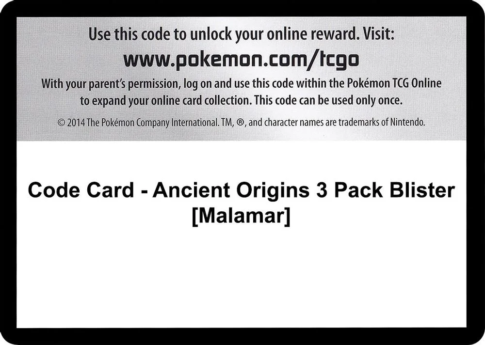 Code Card - Ancient Origins 3 Pack Blister [Malamar]