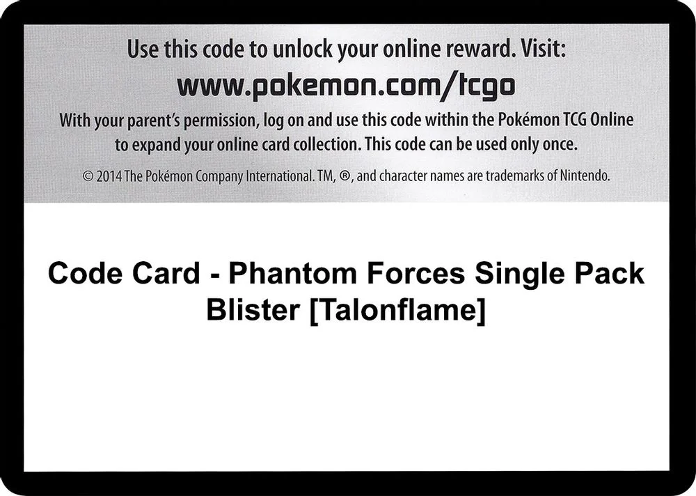 Code Card - Phantom Forces Single Pack Blister [Talonflame]