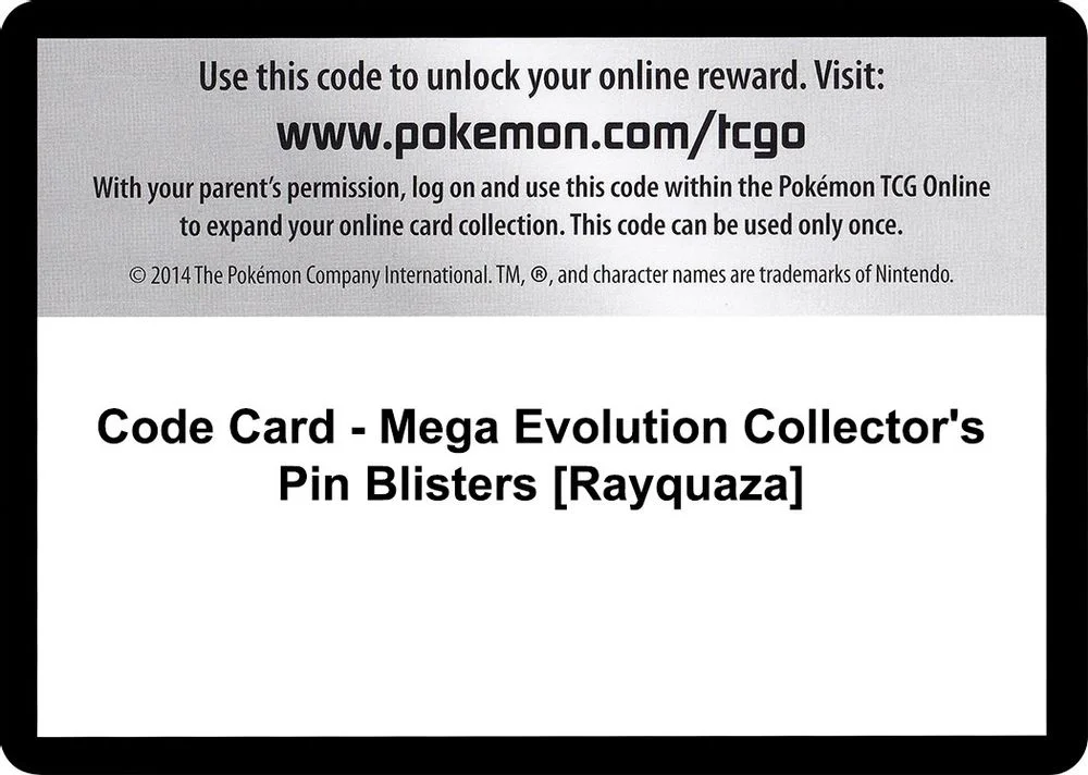Code Card - Mega Evolution Collector's Pin Blisters [Rayquaza]