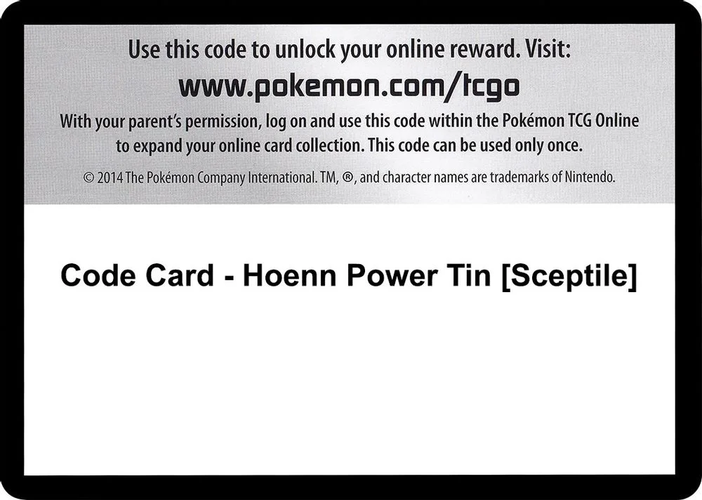 Code Card - Hoenn Power Tin [Sceptile]
