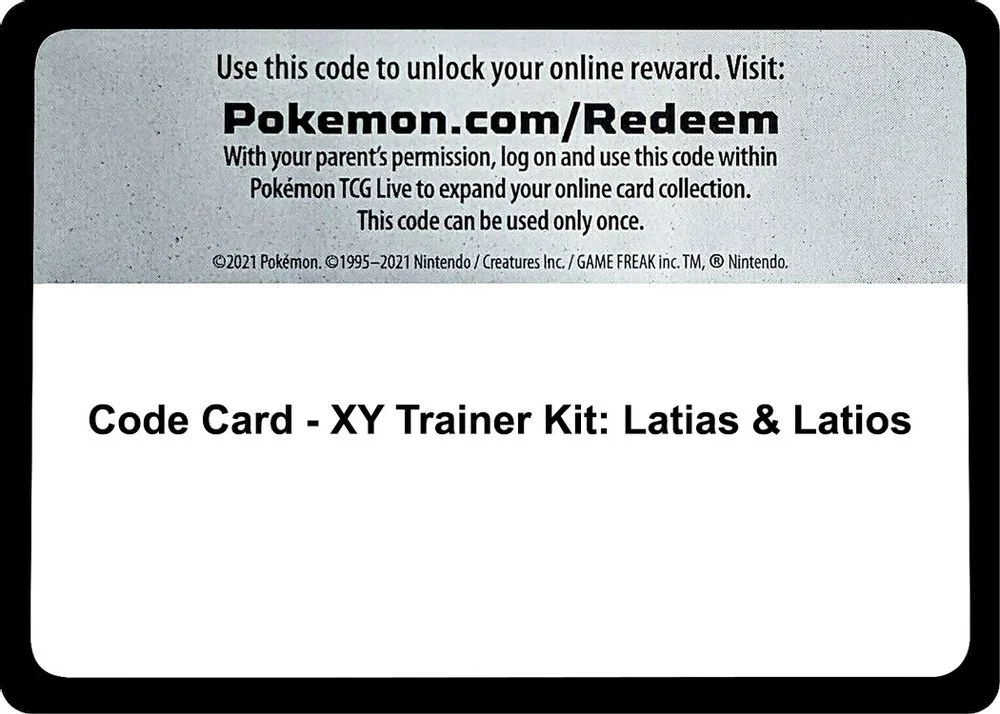 Code Card - XY Trainer Kit: Latias & Latios